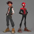 draw comic superhero and character design line art for you