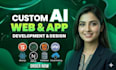 develop a custom ai web and app with nextjs, react, and database for business