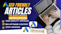 write 30 unique SEO friendly articles for quick google adsense approval