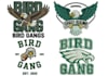 make retro football helmet eagle logo
