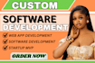 develop custom web application software create custom ai software full stack