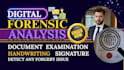 do forensic document, signature, and handwriting analysis and report