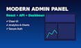 build a modern react admin dashboard with API