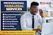 provide paralegal services, legal research, drafting contracts