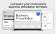 design a professional business pitch deck presentation