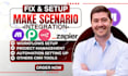 create make com automation scenario setup make com scenario fix make com issues