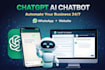 build ai chatbot for website and whatsapp automation
