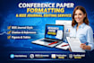 conference paper formatting, ieee journal style research editing service article
