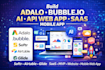 build adalo bubble io, ai api web app saas mobile app softr airtable glide, ai