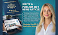 write and publish news article for eb1 media coverage