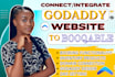 connect godaddy domain to booqable and integrate your booking rental website