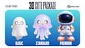 create 3d cute characters, mascots, animals, cartoon and stylized models