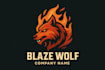make outstanding blaze wolf mascot logo with express delivery