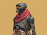 create a unique futuristic robot character illustration