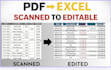 convert scanned PDF to clean excel for bank statements and invoices