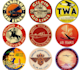 create vintage airline aviation logo