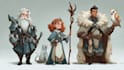 create fantasy concept art, creatures and characters design