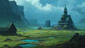 create fantasy landscape concept art