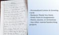 professionally write everything in beautiful handwriting