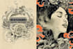 draw artwork with vintage illustration style