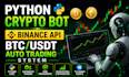 build python crypto trading bot with binance API  automation