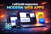 build responsive react js frontend website or web app