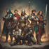 design a dnd party art and group art