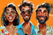 illustrate fun caricatures for you