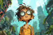 create cartoon background illustration