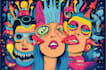 draw trippy psychedelic lowbrow design
