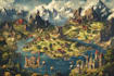 make fantasy map illustration