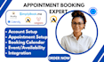 setup acuity scheduling, calendly, vagaro, appointment setting online booking
