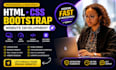 design and develop a responsive HTML CSS bootstrap website