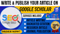 write, edit and format manuscript for journal publication on google scholar
