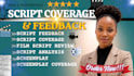provide professional screenplay coverage and detailed script feedback