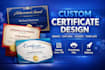 do custom award certificate, degree, diploma, and certificate design template
