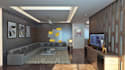 do 3d modern bedroom, kitchen, sitting room interior design with 3d rendering