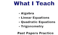 help you understand algebra, trigonometry, and equations