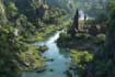 do fantasy background and landscape