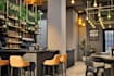 restyle fast food restaurant,cozy interior,functional layout plan,cgi cafe decor