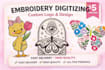 do embroidery digitizing and convert logo to dst pes