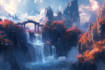 design amazing fantasy landscape