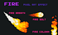 do pixel art effect, visual effect, vfx effect, spell animation for video game