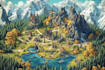 do fantasy map illustration