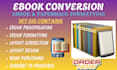 do ebook conversion from PDF, kindle format, word into epub