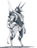 design futuristic robot or mecha character art
