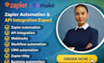 setup make and zapier integrations with API webhooks http and automation