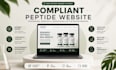 build research peptide website compliant landing page for peptide marketing ads