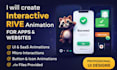 create rive animation for app UI, website, saas micro interactions