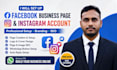 setup facebook business page and instagram account
